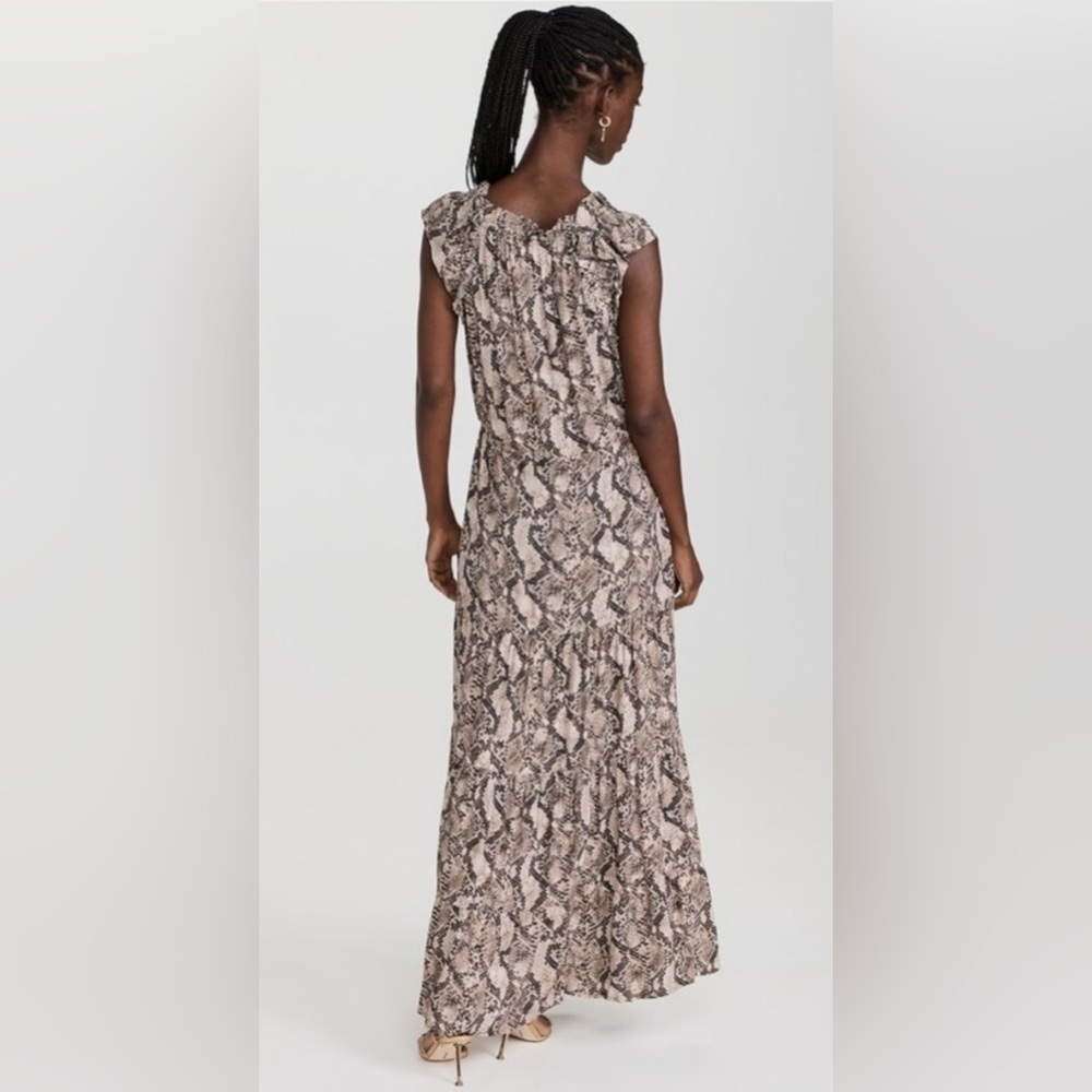 THML Tan and Black Snake Print Maxi Dress NWOT